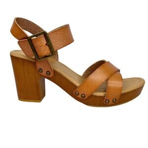 Cushionaire Slate Faux Wood Sandals Sayer Honey Sandals Size 9.5 NIB